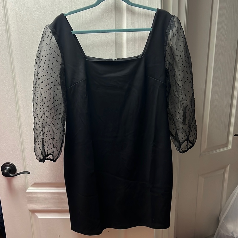 BCBG Sheer Sleeve Mini Dress (NWOT)